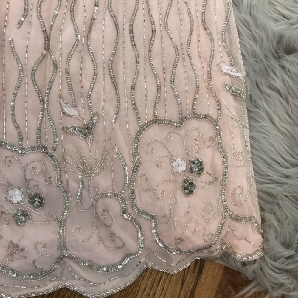 Blush beaded midi skirt - Picture 3 of 5